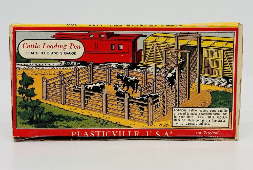 Plasticville O & S Gauge Cattle Loading Pen 1623-100 Complete w/ Box